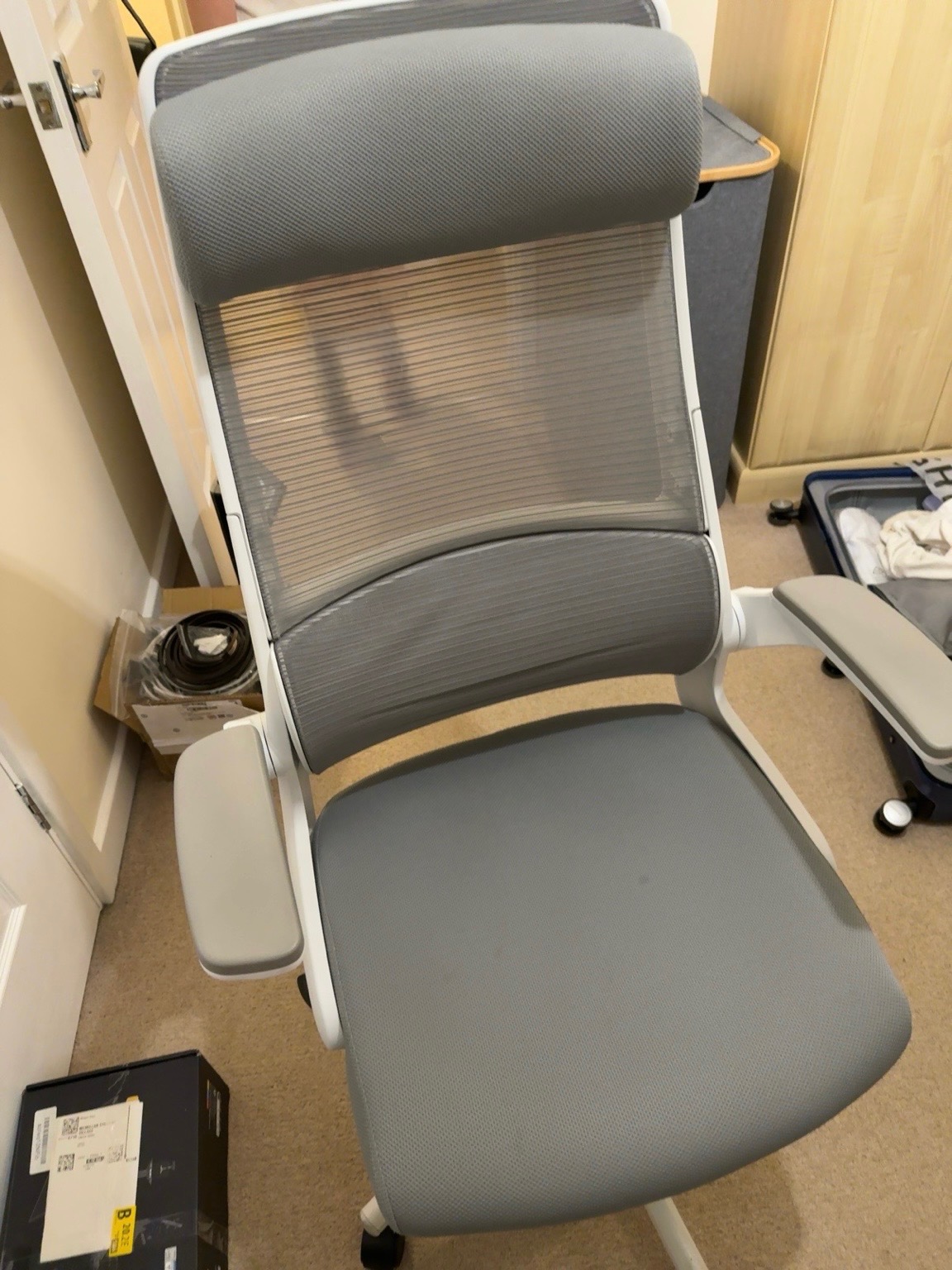 White & Grey Ergonomic Office Chair
